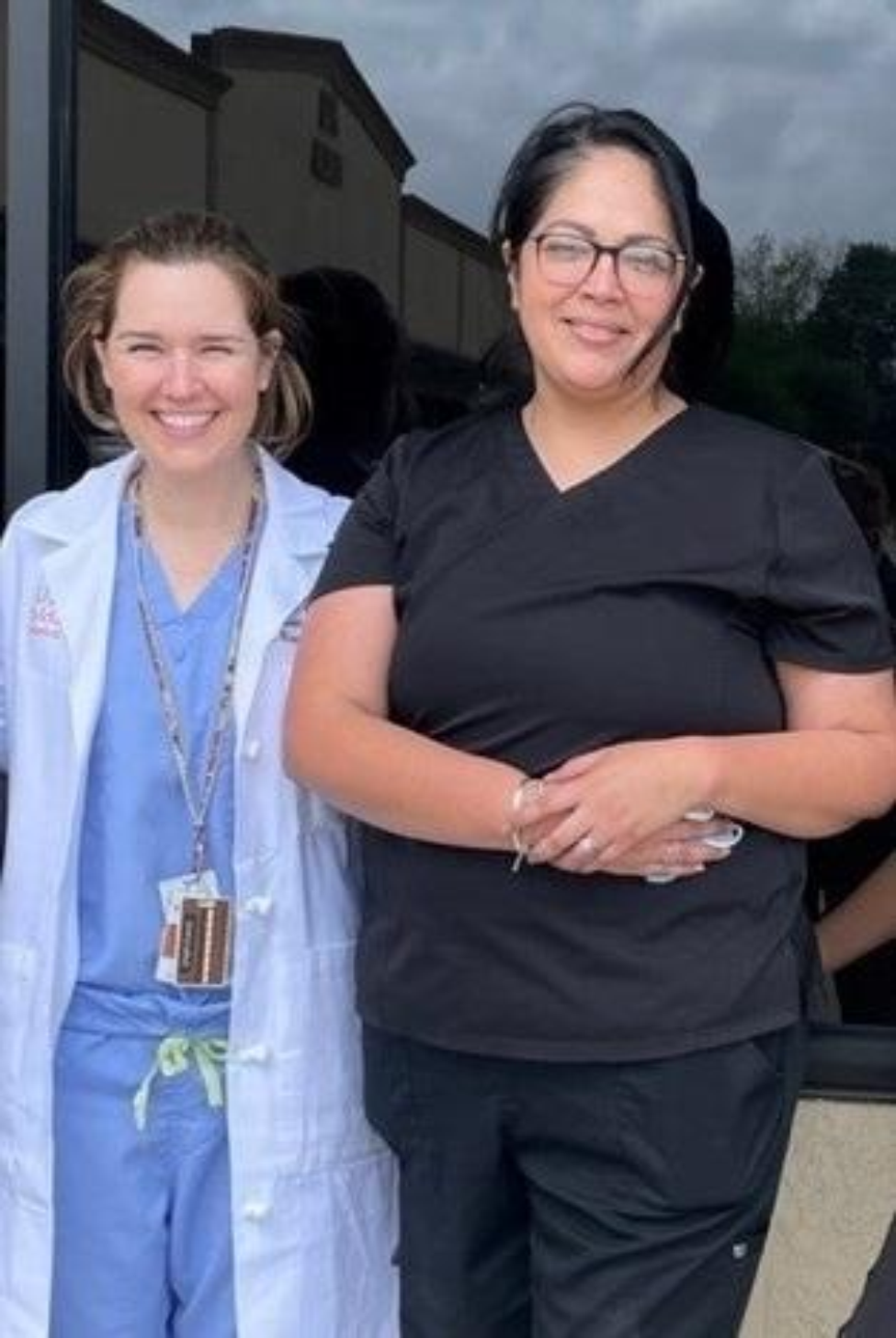 Abigail Zamorano, MD, left, and Juana Espino, right, take the lead in coordinating the Houston PAP Project at two UT Physicians locations. (Photo provided by Abigail Zamorano)